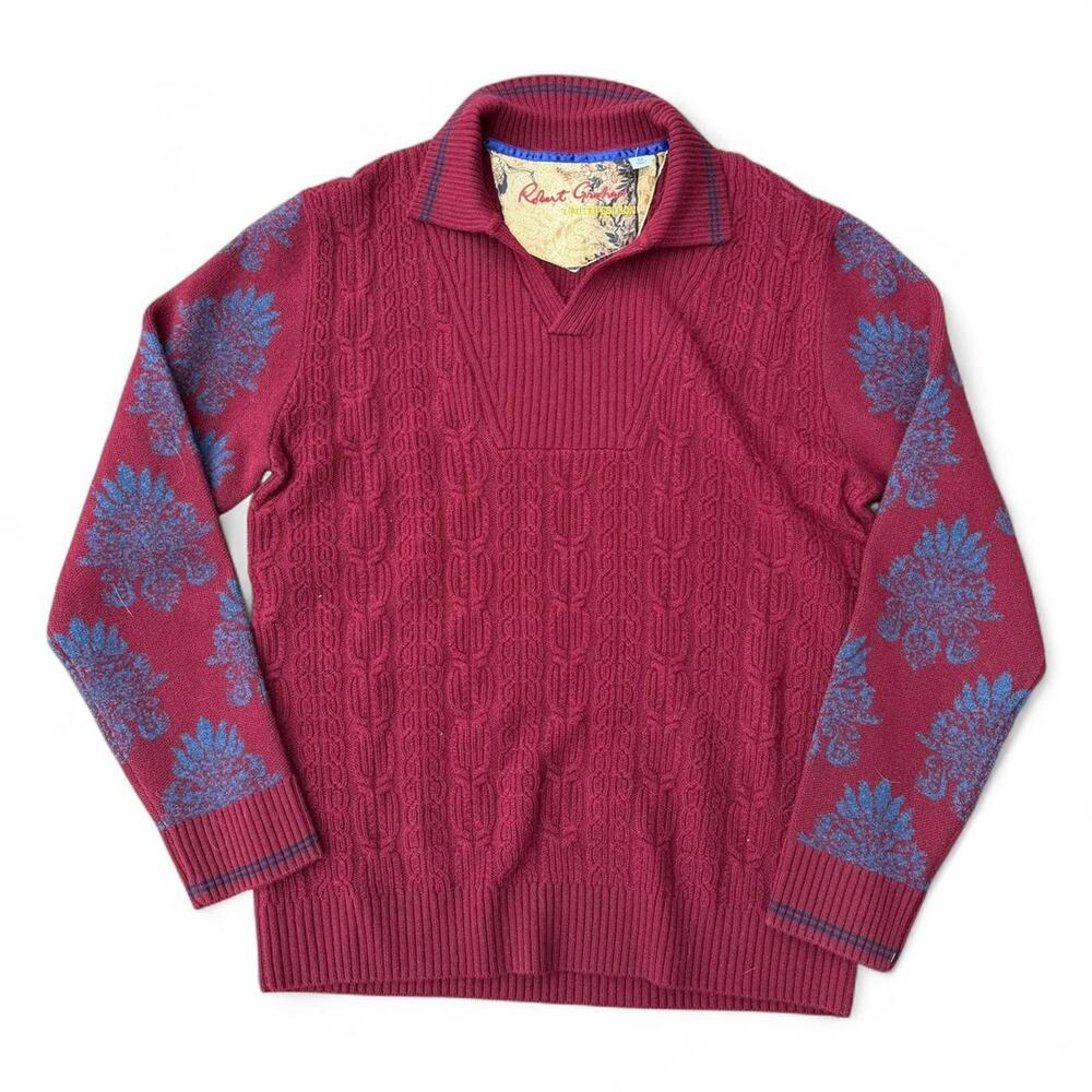Robert Graham Limited Edition Rare Y2K Cable Knit  Sweater | M |